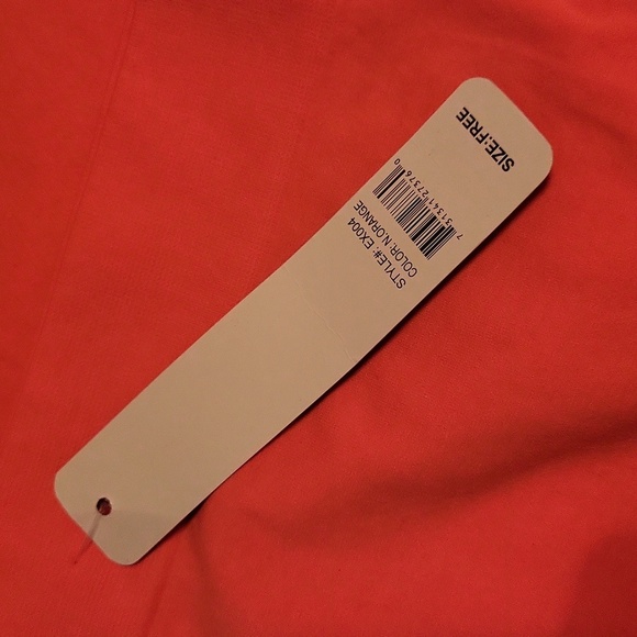 🩷 3/$15 Mopas Women's Ribbed Waistband Capri Length Orange Leggings, S/M, NWT - Picture 7 of 8